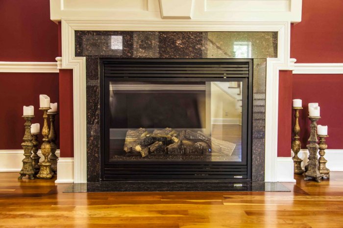 Fireplace glass door